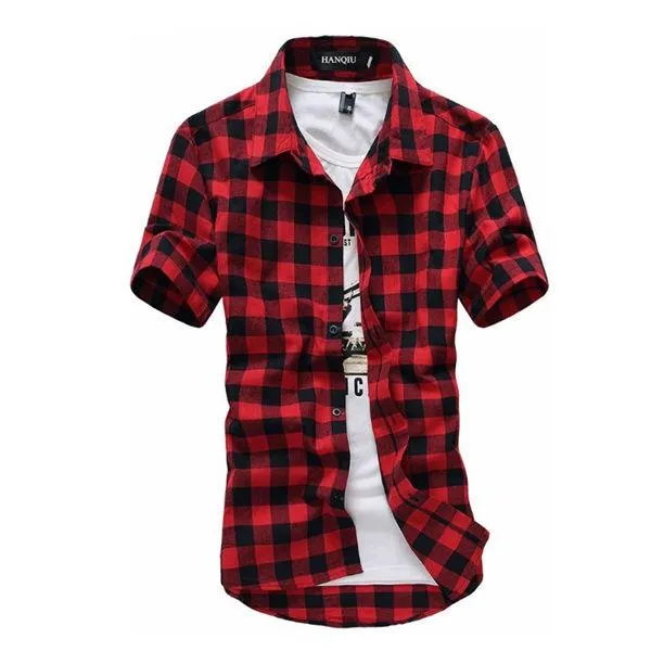 West Louis™ Red And Black Plaid Shirt