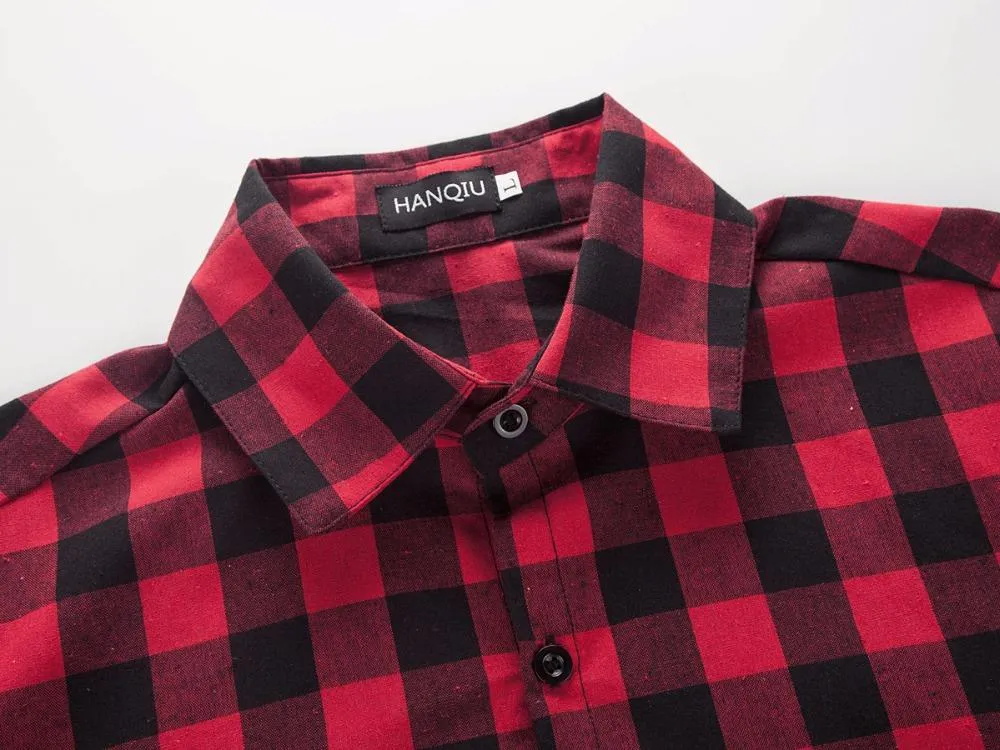 West Louis™ Red And Black Plaid Shirt