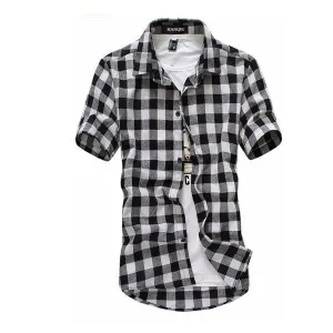 West Louis™ Red And Black Plaid Shirt