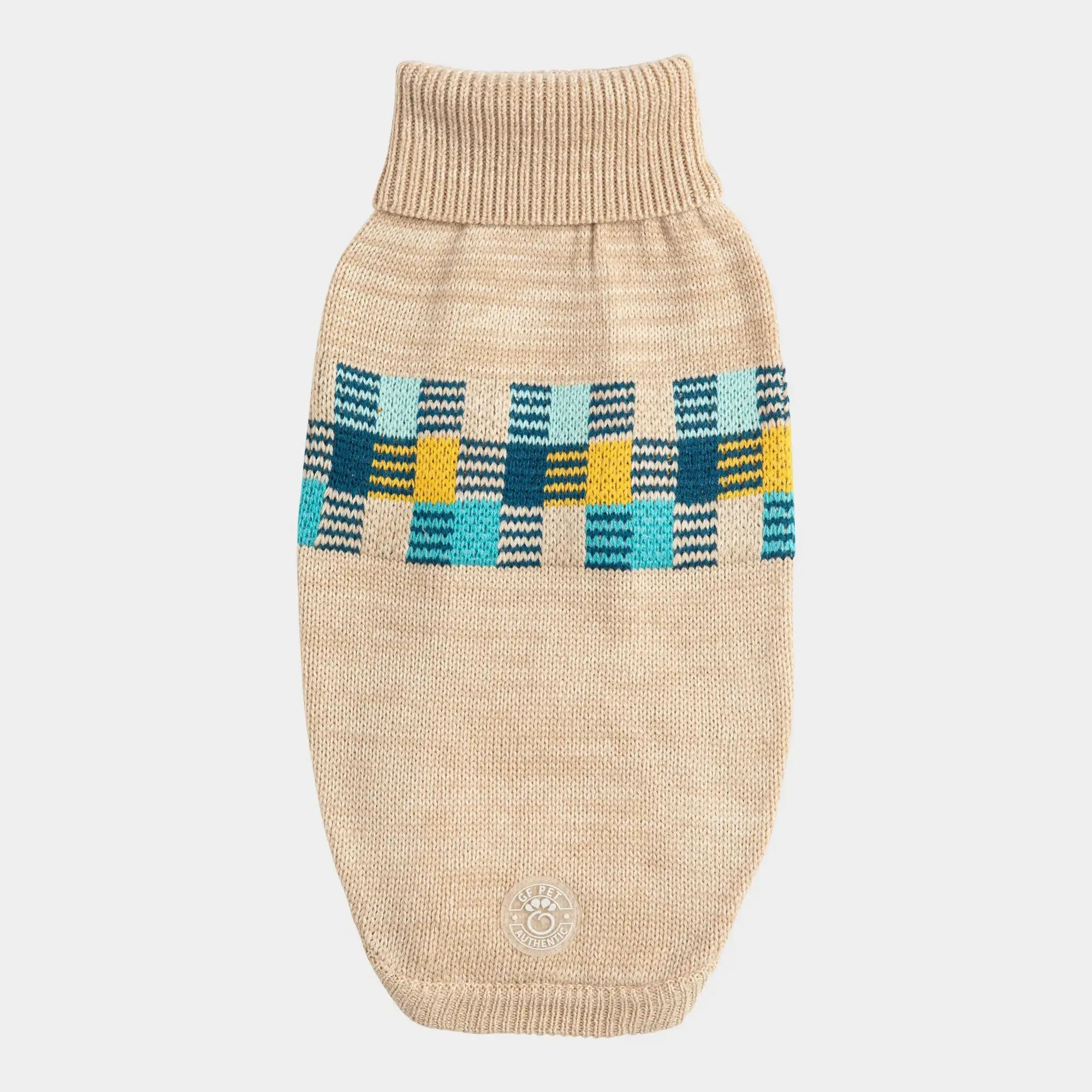Winter Sailor Dog Sweater | Oatmeal Mix