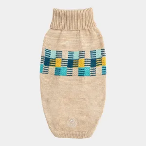 Winter Sailor Dog Sweater | Oatmeal Mix