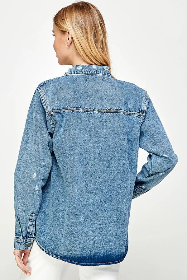 Women's Long Sleeve Denim Shirts
