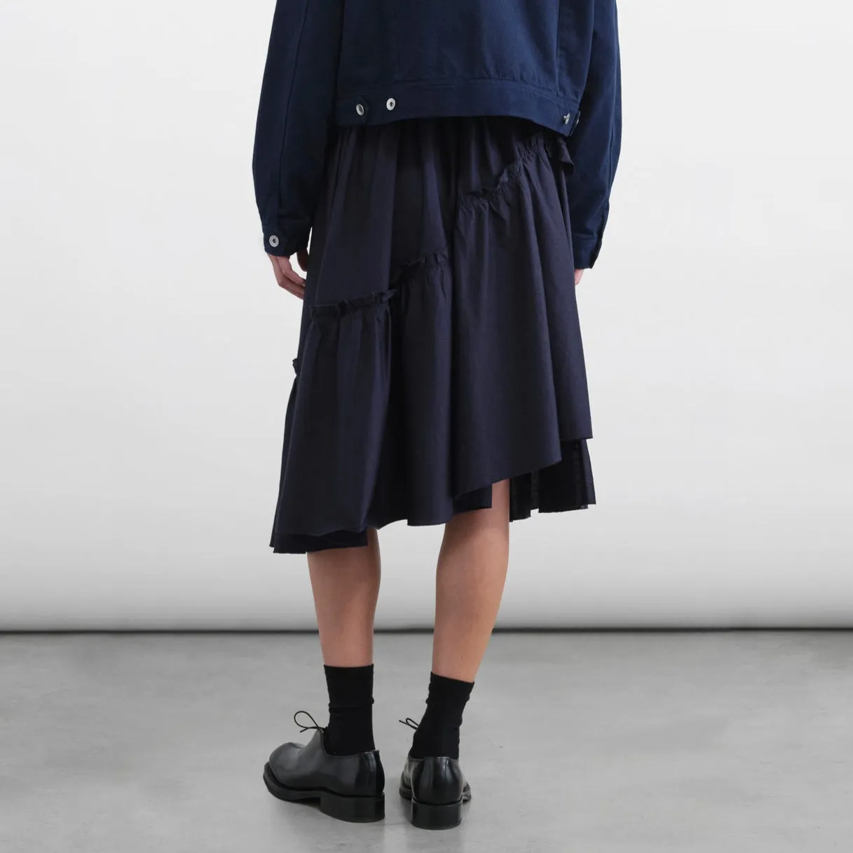 YMC Draped Skirt Navy