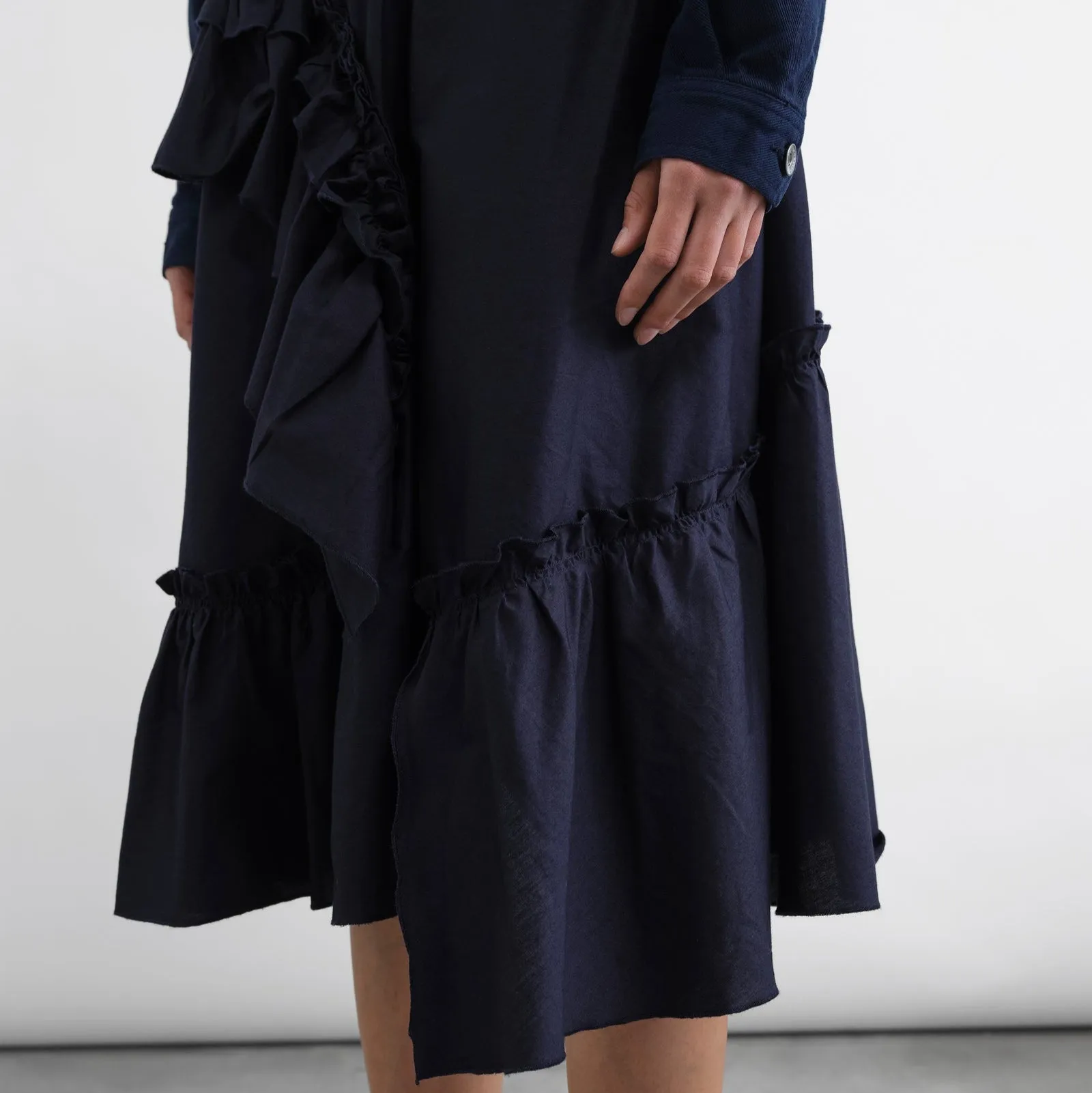 YMC Draped Skirt Navy