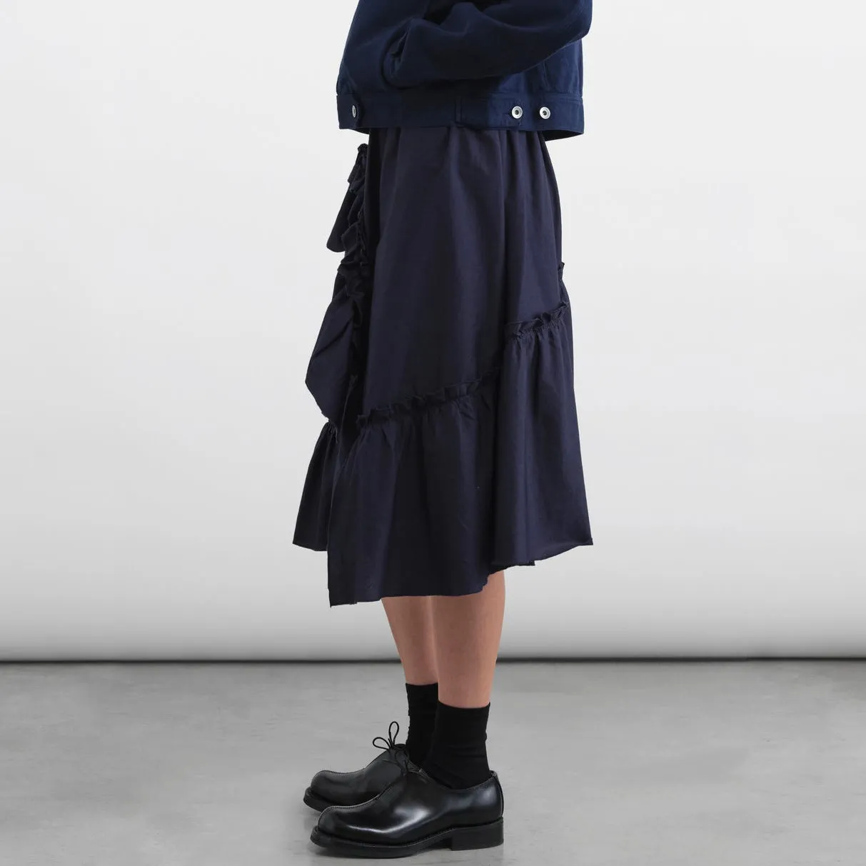 YMC Draped Skirt Navy