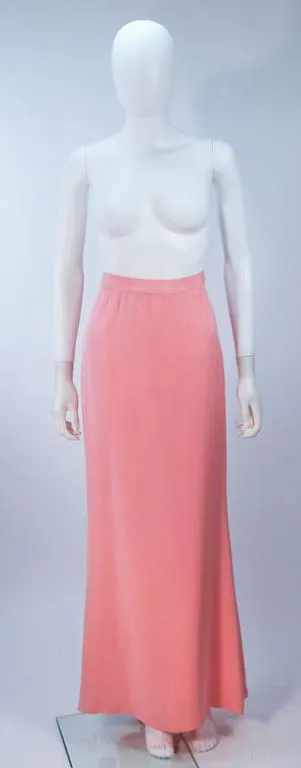 YVES SAINT LAURENT 1980s Pink Full Length Skirt Size 38