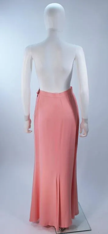 YVES SAINT LAURENT 1980s Pink Full Length Skirt Size 38