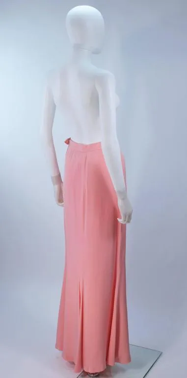 YVES SAINT LAURENT 1980s Pink Full Length Skirt Size 38