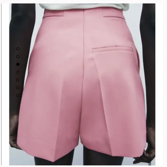 Zara high waist shorts with gold buttons