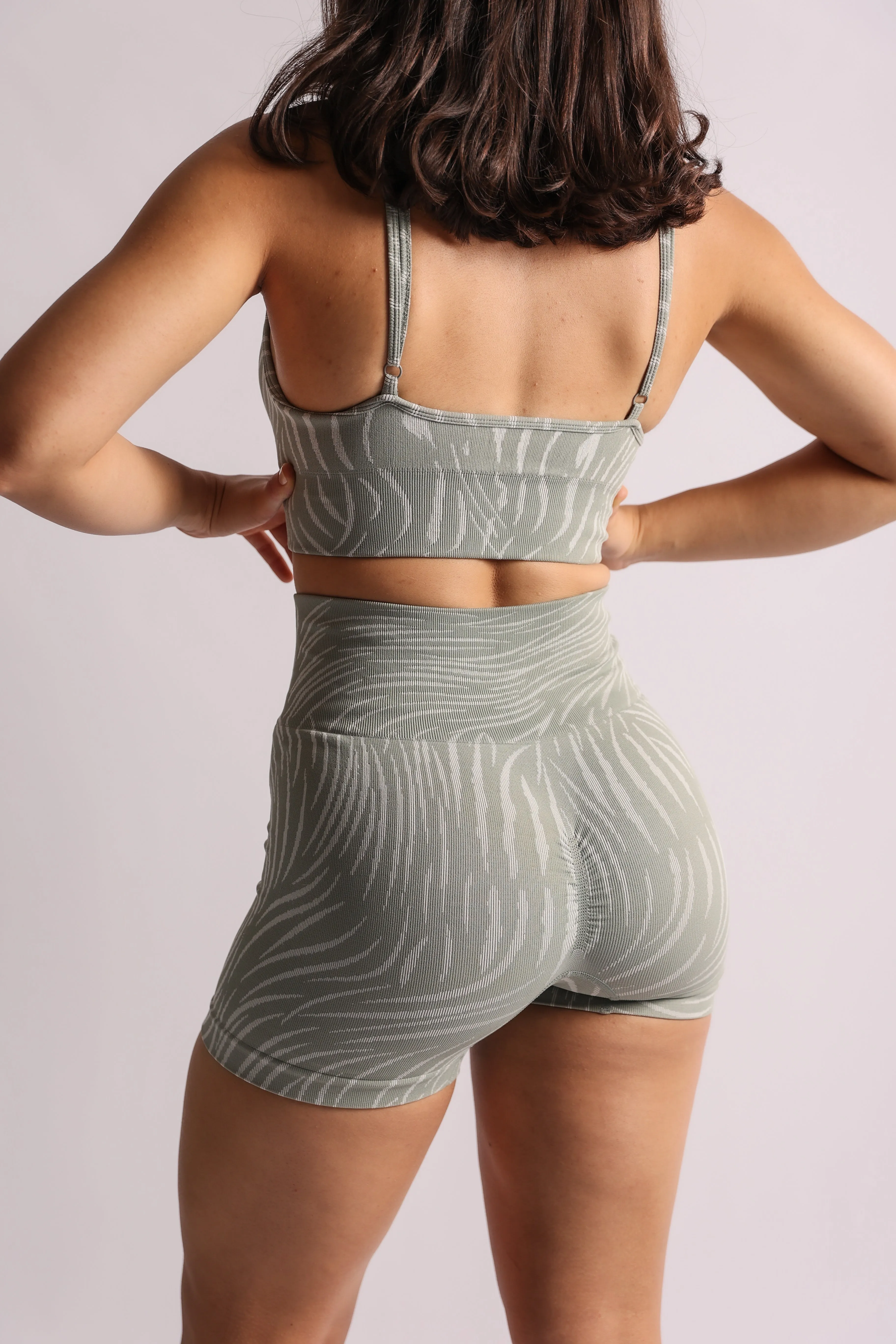 Zebra Stripe Scrunch Shorts