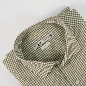 ZR Brown Mini-Check Shirt